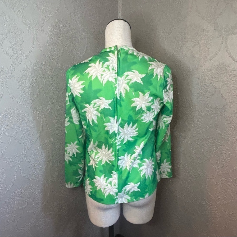 Vintage Trends by Jerrie Lurie union made 8 med polyester green shirt top - Picture 6 of 6